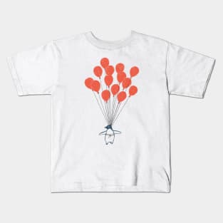 Penguin balloons Kids T-Shirt